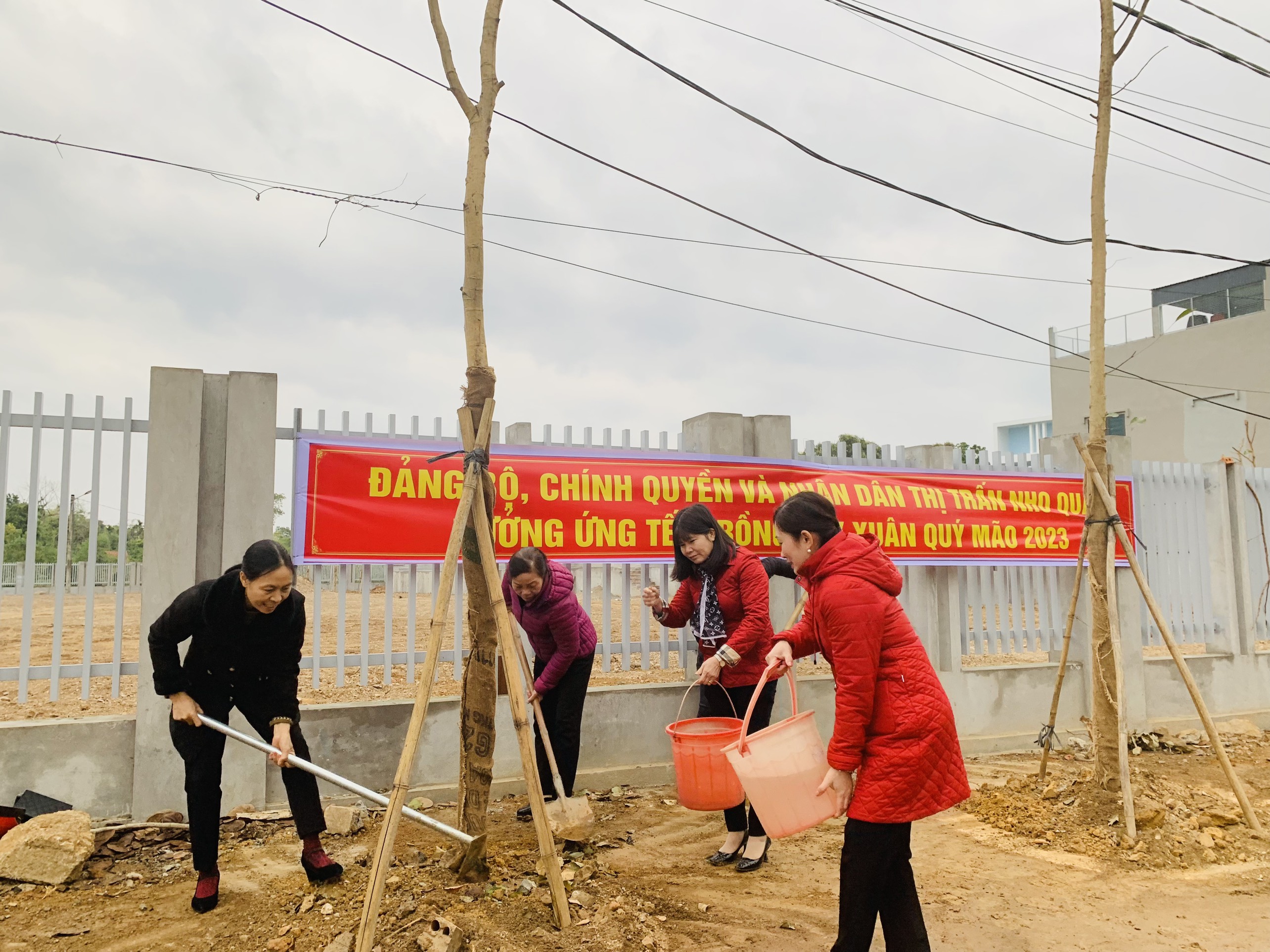 Đảng bộ, chính quyền và nhân dân thị trấn Nho Quan hưởng ứng Tết trồng cây năm 2023