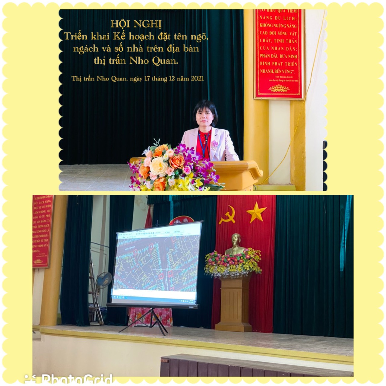 Hội nghị triển khai đặt tên ngõ, ngách, đánh số nhà trên địa bàn thị trấn Nho Quan.